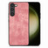 Samsung Galaxy S25 5G Vintage Leather PC Back Cover Phone Case - Pink