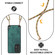 Samsung Galaxy S25 5G Vintage Leather PC Back Cover Phone Case with Crossbody Strap - Green