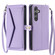 Samsung Galaxy S25 5G Wallet Multi-card Slot Leather Phone Case with Lanyard - Purple