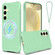 Samsung Galaxy S25 5G Wave Texture MagSafe Magnetic Liquid Silicone Phone Case - Green