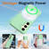 Samsung Galaxy S25 5G Wave Texture MagSafe Magnetic Liquid Silicone Phone Case - Green