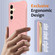 Samsung Galaxy S25 5G Wave Texture MagSafe Magnetic Liquid Silicone Phone Case - Pink