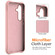 Samsung Galaxy S25 5G Wave Texture MagSafe Magnetic Liquid Silicone Phone Case - Pink
