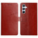 Samsung Galaxy S25 5G Y-shaped Pattern Flip Leather Phone Case - Brown