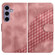 Samsung Galaxy S25 5G YX0060 Elephant Head Embossed Phone Leather Case with Lanyard - Pink