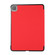 iPad Pro 11 2022 / 2021 3-folding Skin Texture Horizontal Flip TPU + PU Leather Tablet Case with Holder - Red