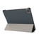 iPad Pro 11 2022 / 2021 3-folding Skin Texture Horizontal Flip TPU + PU Leather Tablet Case with Holder - Black