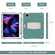 iPad Pro 11 2022 / 2021 / 2020 / 2018 3-Layer Protection Screen Frame + PC + Silicone Shockproof Combination Tablet Case with Holder - Emerald Green