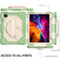 iPad Pro 11 2022 / 2021 / 2020 / 2018 / Air 2020 10.9 Contrast Color Robot Shockproof Silicone PC Tablet Case with Holder & Shoulder Strap - Matcha Green Beige