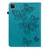 iPad Pro 11 2022 / 2021 / Air 2020 10.9 Embossed Butterfly Leather Tablet Case - Blue