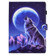 iPad Pro 11 2022 / 2021 / 2020 Sewing Pen Slot Leather Tablet Case - Night Wolf