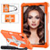 Shield 360 Rotation Handle EVA Shockproof PC Tablet Case iPad Pro 11 2018/2020/2021/Air 4/Air 5 10.9 - Orange Beige