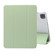 iPad Pro 11 2022 / 2021 Three-folding Electric Pressed Skin Texture Horizontal Flip Shockproof Transparent TPU + PU Leather Tablet Case with Holder & Pen Slot & Sleep / Wake-up Function - Matcha Green