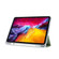 iPad Pro 11 2022 / 2021 Three-folding Electric Pressed Skin Texture Horizontal Flip Shockproof Transparent TPU + PU Leather Tablet Case with Holder & Pen Slot & Sleep / Wake-up Function - Matcha Green