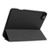 iPad Pro 11 2022 / 2021 Pure Color Horizontal Flip TPU + PU Leather Tablet Case with Three-folding Holder & Sleep / Wake-up Function & Pen Slot - Black