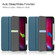 iPad Pro 11 2022 / 2021 Pure Color Horizontal Flip TPU + PU Leather Tablet Case with Three-folding Holder & Sleep / Wake-up Function & Pen Slot - Dard Green