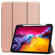 iPad Pro 11 2022 / 2021 Pure Color Horizontal Flip TPU + PU Leather Tablet Case with Three-folding Holder & Sleep / Wake-up Function & Pen Slot - Rose Gold