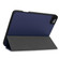 iPad Pro 11 2022 / 2021 Pure Color Horizontal Flip TPU + PU Leather Tablet Case with Three-folding Holder & Sleep / Wake-up Function & Pen Slot - Dark Blue