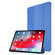 iPad Pro 12.9 2022 / 2021 Silk Texture Three-fold Horizontal Flip Leather Tablet Case with Holder & Pen Slot - Blue