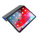 iPad Pro 12.9 2022 / 2021 Silk Texture Three-fold Horizontal Flip Leather Tablet Case with Holder & Pen Slot - Blue