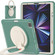 iPad Pro 12.9 2022 / 2021 Shockproof TPU + PC Protective Tablet Case with 360 Degree Rotation Foldable Handle Grip Holder & Pen Slot - Emmerald Green
