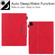 iPad Pro 12.9 2022 / 2021 / 2020 / 2018 Solid Color Horizontal Flip Leather Tablet Case with Holder & Card Slot & Photo Frame & Wallet - Red