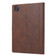 iPad Pro 12.9 2022/2021/2020 Calf Texture Double Fold Clasp Horizontal Flip Leather Tablet Case with Photo Frame & Holder & Card Slots & Wallet - Brown