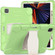 iPad Pro 12.9 2022 / 2021 3-Layer Protection  Screen Frame + PC + Silicone Shockproof Combination Tablet Case with Holder - Matcha Green
