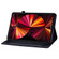 iPad Pro 12.9 2022 / 2021 / 2020 Skin Feel Solid Color Zipper Smart Leather Tablet Case - Black