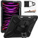 iPad Pro 12.9 2022 / 2021/ 2020 / 2018  Silicone + PC Protective Tablet Case with Holder & Shoulder Strap - Black