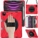 iPad Pro 12.9 2022 / 2021/ 2020 / 2018  Silicone + PC Protective Tablet Case with Holder & Shoulder Strap - Red