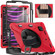 iPad Pro 12.9 2022 / 2021/ 2020 / 2018  Silicone + PC Protective Tablet Case with Holder & Shoulder Strap - Red
