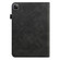 iPad Pro 12.9 2022 / 2021 / 2020 / 2018 Solid Color Embossed Striped Leather Case - Black