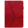 iPad Pro 12.9 2022 / 2021 / 2020 / 2018 Solid Color Embossed Striped Leather Case - Red