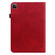 iPad Pro 12.9 2022 / 2021 / 2020 / 2018 Solid Color Embossed Striped Leather Case - Red