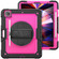 iPad Pro 12.9 2022 / 2021 / 2020 / 2018 Shockproof Colorful Silicone + PC Protective Tablet Case with Holder & Shoulder Strap & Hand Strap & Pen Slot - Rose PC+Black