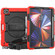 iPad Pro 12.9 2022 / 2021 / 2020 / 2018 Shockproof Colorful Silicone + PC Protective Tablet Case with Holder & Shoulder Strap & Hand Strap & Pen Slot - Red Silicone