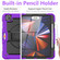 iPad Pro 12.9 2022 / 2021 / 2020 / 2018 Shockproof Colorful Silicone + PC Protective Tablet Case with Holder & Shoulder Strap & Hand Strap & Pen Slot - Purple Silicone