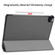 iPad Pro 12.9 2022 / 2021 Custer Texture Horizontal Flip PU Leather Tablet Case with Three-folding Holder & Sleep / Wake-up Function - Grey