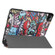 iPad Pro 12.9 2022 / 2021 Colored Drawing Horizontal Flip TPU + PU Leather Tablet Case with Three-folding Holder & Sleep / Wake-up Function & Pen Slot - Graffiti