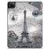 iPad Pro 12.9 2022 / 2021 Colored Drawing Horizontal Flip TPU + PU Leather Tablet Case with Three-folding Holder & Sleep / Wake-up Function & Pen Slot - Eiffel Tower