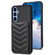 Samsung Galaxy A54 5G BF26 Wave Pattern Card Bag Holder Phone Case - Black