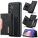Samsung Galaxy A54 5G DG.MING M2 Series 3-Fold Multi Card Bag + Magnetic Phone Case - Black
