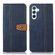 Samsung Galaxy A54 5G Stitching Thread Calf Texture Leather Phone Case - Blue