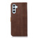 Samsung Galaxy A54 5G Stitching Thread Calf Texture Leather Phone Case - Coffee