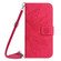 Samsung Galaxy A54 5G Skin Feel Sun Flower Pattern Flip Leather Phone Case with Lanyard - Rose Red