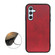 Samsung Galaxy A54 5G Accurate Hole Two-color Calf Texture PU Phone Case - Red