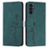 Samsung Galaxy A54 5G Skin Feel Heart Embossed Leather Phone Case - Green