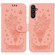Samsung Galaxy A54 5G Butterfly Rose Embossed Leather Phone Case - Pink