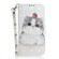 Samsung Galaxy A54 5G 3D Colored Pattern Flip Leather Phone Case - Cute Cat